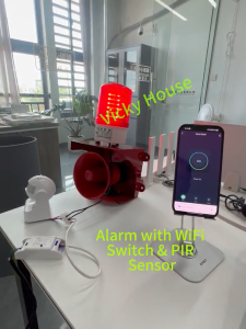 WiFi Controlled Audible and Visual Alarm AC220V 50/60Hz High Decibel 120dB Siren with Tuya Smart App