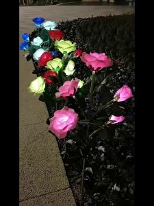 Solar Powered Rose Flower Garden Decorative Lights Outdoor Lighting Landscape Rose Ground Stakes Festive Gift