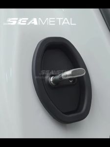 SEAMETAL 4pcs Car Door Lock Cover Latch Protector Silicone Shock Absorber Cushion Pad Universal Thickened Waterproof Anti-collision Sticker