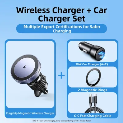 UGREEN | Magnetic Wireless Car Charger Dashboard Vent Mount Fast Charging