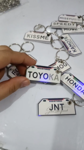 Mini Plate Keychain Sintra Board | Lightweight PVC Custom Keychain