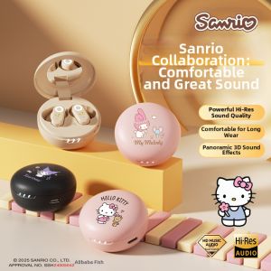 Hello Kitty | 2025 New Bluetooth Headphones In-Ear Noise-Canceling Gaming Sports Long Battery