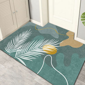 Modern Simple Entrance Mat Leather Door Mat Non-Washable Dust-Proof Wear-Resistant Home Entrance Rug Customizable Size
