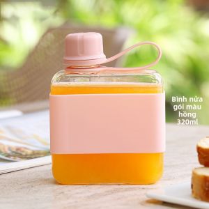 Chai Nước Vuông Mỏng Có Nắp Đậy