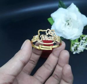 (BISA COD) PROMO! GELANG NAMA GOLD TITANIUM FASHION WANITA INISIAL LAPIS EMAS ASLI