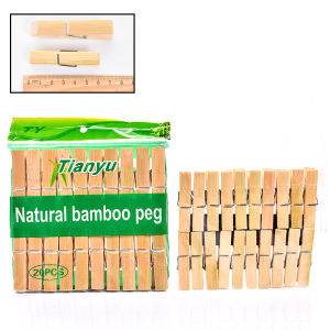 Premium Bamboo Clothesline Clip Multi-Purpose Strong Windproof Durable Wood Clothes Hanger Pants Clip Garment Organizer