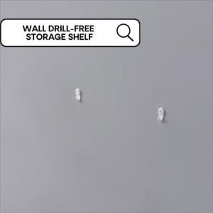 Ready Stock Traceless Wall Mounted Storage Tray Rack Shelf Wifi Router Remote Control Diffuser Book TV Box Vase Ipad Tablet DVD Player Hanging Holder Cheap Simple Durable Space Saving Multifunctional Use Heat Dissipation Home Living Bedroom Balcony Office