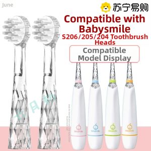 Childrens Soft Bristle Electric Toothbrush Head Replacement BabySmile S206 Suitable for 202/204/205 Gentle on Gums