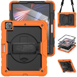 360 Rotation Kids Stand Tablet Case for IPad Pro Air 13 11 12.9 10.2 9.7 10 9 8 7 6 5 Th Mini 6 5 4 Cover +Shoulder Strap Funda