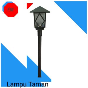 2024 Lampu Hias taman tinggi 1 meter kaki besi bulat 11/4 inci