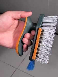4 In 1 V-Shape Scrubber Brush Kitchen Bathroom Tile Floor Gap Cleaning Brush Window Groove Wall Corner Toilet Brushes
