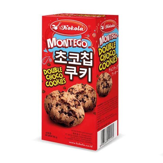 Kokola ขนมคุกกี้ ดับเบิ้ลช็อกโกแลตชิพ Montego Double Choco Cookies 85