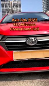 Perodua Axia 2023 ( NO GEAR UP ) Ready Cut Honeycomb Grill Full Set Top Bottom