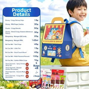 BE&CHEERY | Childrens Gift Surprise Snack and Backpack Pack