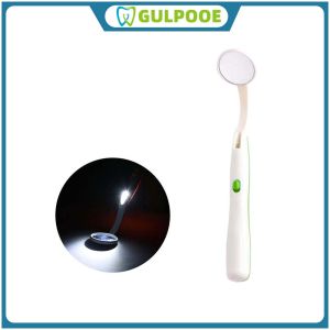 GULPOOE 1 Pcs Dental LED Light Mouth Mirror Mouth Speculum Tooth Anti Fog Dental Mirror With Light Oral Dentist For Inside Tool