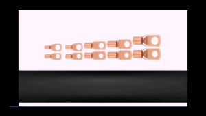 140CPS Assortment - Copper Ring Terminal Bare Cable Battery Terminals Soldered Connectors Kit