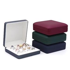Hộp Đựng Trang Sức Bằng Da Nhung Hộp Đựng Đồ Du Lịch Di Động Hộp Đựng Nhẫn 3 Ngăn Dành Cho Nữ Kiểu Dáng Thời Trang Nhỏ Gọn Đựng Được Nhiều Nhẫn