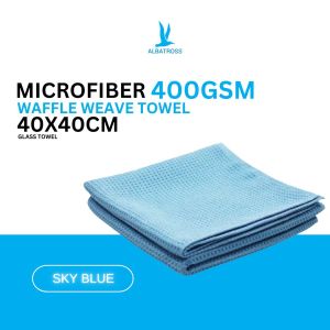 Albatross Lap Microfiber Waffle Towel / Water Magnet Drying Towel / Kain Lap Kaca / Glass Towel / Waffle Weave Towel 400gsm