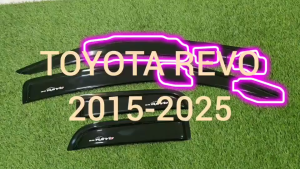 คิ้วกันสาดประตู คิ้วประตู กันสาด คิ้ว ดำทึบ รุ่น 2ประตู-แคบ โตโยต้า รีโว้ Toyota Revo 2015 2016 2017 2018 2019 2020 2021 2022 2023 2024 ใส่ร่วมกันได้
