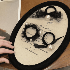 Dây Buộc Tóc Đính Ngọc Trai Đàn Hồi Cao Bền Bỉ Cho Phụ Nữ Dây Buộc Tóc Phong Cách Nhật Bản Hàn Quốc Thời Trang Mùa Hè 2025