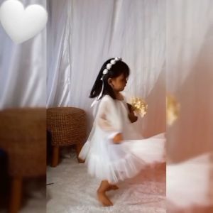 Baju Gaun Anak Warna Abu Silver 3 4 Tahun