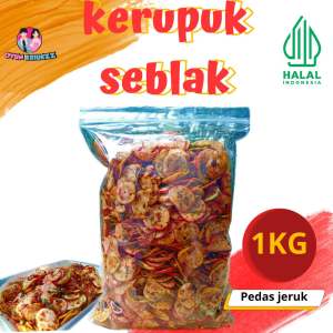 kerupuk cikruh pedas jeruk 1kg /kerupuk seblak pedas 1kg