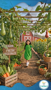 Nutrition Month Upo V2 Vegetables and Fruits Cosplay Costume For Kids