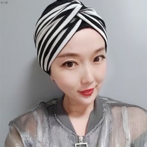 Stylish Summer Headscarf Hat Muslim Womens Vintage White Hair Covering Fashionable Cap Party Hat Retro Female Headwear