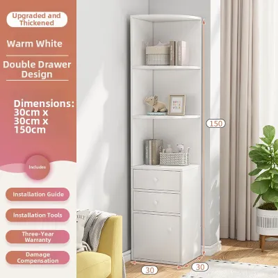 Corner Floor Triangular Storage Shelf