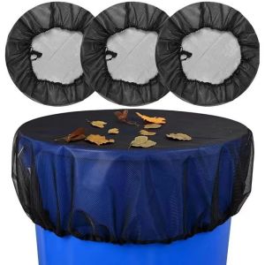 5pcs 60/80/90/100CM Outdoor Mesh Cover Netting Rain Barrels Water Collection Buckets Cover Water Tank Protection Garden Supplies