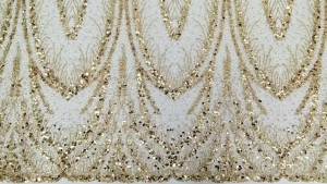2026 High Qualit African Beaded Lace FabricSuitable For Wedding Dresses Design5Yards Mesh Tulle Sequin Fabrics For Sewing