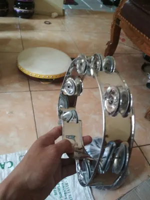 Tamborin icik-icik bahan stenlis murah