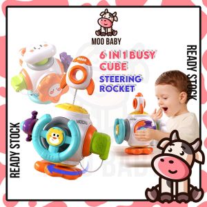 Moo Baby Toy Steering Rocket Busy Toys for Baby Mainan Baby 6 Bulan Motor Skill Sensory Toys Baby 6 Month Baby Sensory Toy Toddler Toy