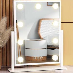 FOCANO  Hollywood Mirror LED Bulbs Tabletop Makeup Mirror 3 Colors Light