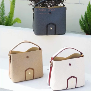 Swiss Polo Womens PU LeatherTop Handle Sling Bag / Crossbody Bag / Shoulder Bag - HQC 3819