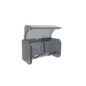 Dustproof Wall Mounted Toothbrush Holder with Cover 2 Slots Self Adhesive Toothbrush Storage Organizer for Shower Bathroom