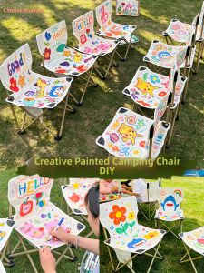 DIY Handpainted Portable Folding Chair