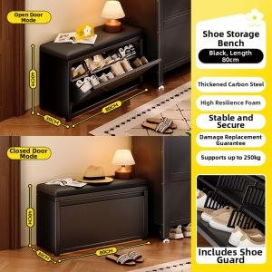 MEISD | Vintage Style Steel Shoe Changing Bench Storage