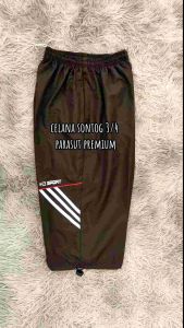 Celana Pendek 3/4 sontog parasut lari jogging olahraga pria