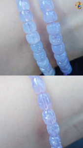 Graduation Grade Lavender Moon Quartz Scorolite Bracelet (Lavender / Icy Lavender)