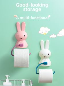 Toilet Tissue Box Roll Holder Storage Rack Toilet Paper Storage Box Wall Storage Handy Gadget Toilet Free Paper Rack