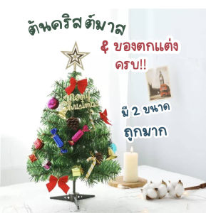 ต้นคริสต์มาส พร้อมส่ง ต้นคริตมาสต์ตั้งโต๊ะ ต้นคริสต์มาสปลอม Christmas Tree ของตกแต่ง ไฟประดับ ต้นคริสมาสขนาด 30-45 ซม