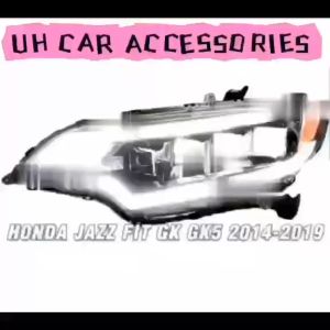 HONDA JAZZ FIT GK GK5 2014-2019 4 PCS LED PROJECTOR HEADLAMP WITH DYNAMIC LIGHT (CLEAR+BLACK)