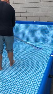 แปรงทำความสะอาดสระว่ายน้ำ แปรงขัดสระน้ำ อลูมิเนียม 18นิ้ว stainless steel Pool brush for cleaning swimming pool tiles