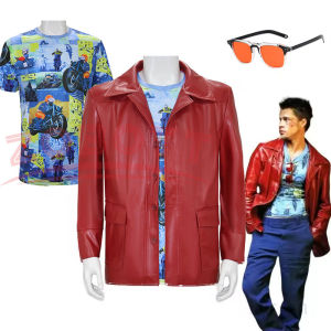 Bộ Trang Phục Cosplay Tyler Durden Dành Cho Người Lớn - Áo Khoác Da Fight Club Kèm Áo Sơ Mi Và Kính Cho Bữa Tiệc Halloween Carnival
