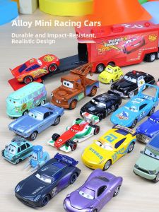 Alloy Mini Racing Cars 1 64 Scale Diecast Cars for Kids Lightning McQueen Mater Tow Truck Cars 3 Movie Characters Pull Back Vehicle Playsets Educational Toys Collectible Models