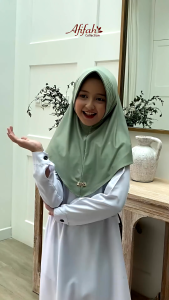 Jilbab Bergo Hamidah 3PCS Oval anak paud SD SMP / Hijab bergo Hamidah anak terbaru bahan Jersey premium Ranazid/ Jilbab Sekolah Olahraga anak