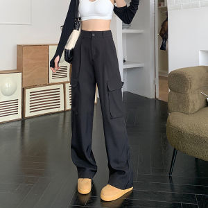 Celana Wanita Highwaist Lurus Oversize Polos Nyaman Casual Pants