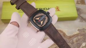 Jam Tangan Pria Tali Kulit Tanggal Aktif Free Box & Baterai Cadangan