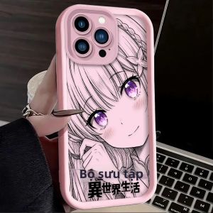 Bandai | Ốp Điện Thoại Anime Re Zero Rem Emilia Dành Cho iPhone 17/16/16E/15/14/13/12/11 Pro Max/XS/X/S/XR/SE 2020 - Ốp Bảo Vệ Silicon Mềm Dễ Thương Mắt To